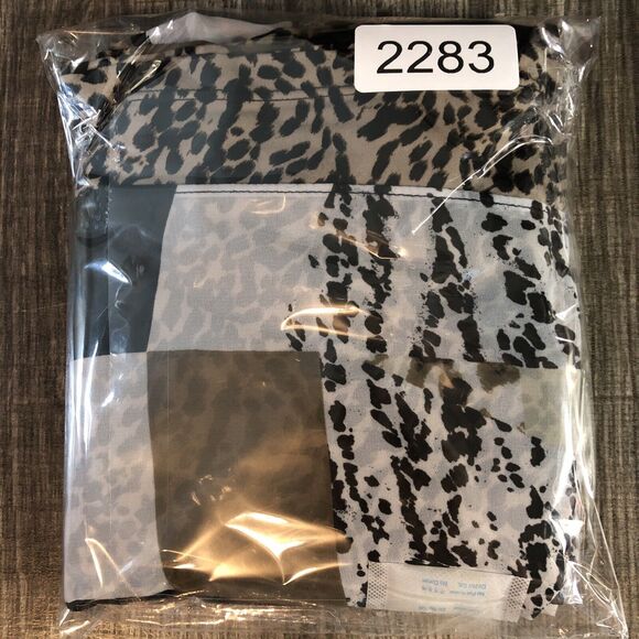 JM Collection Top Women XL Leopard Print Tunic 3/4-SLV Earth Tones Studded Lined - Picture 8 of 8